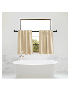 Cortinas Opacas PONY DANCE 73.66x60.96cm Beige Biscotti - Juego de 2