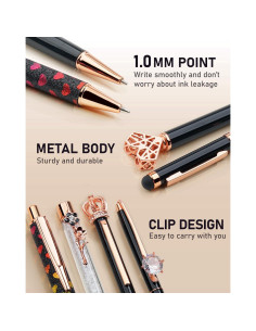 Set de 8 Bolígrafos WEMATE de Metal con Punta Media 1mm 2