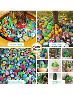 30 Rocas Naturales para Pintar KvyusFlourish 5-8 cm Gris 2