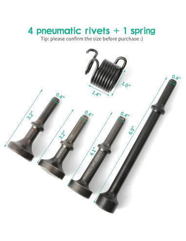 Kit de 5 Puntas de Martillo Neumático Anndason - Acero Aleado