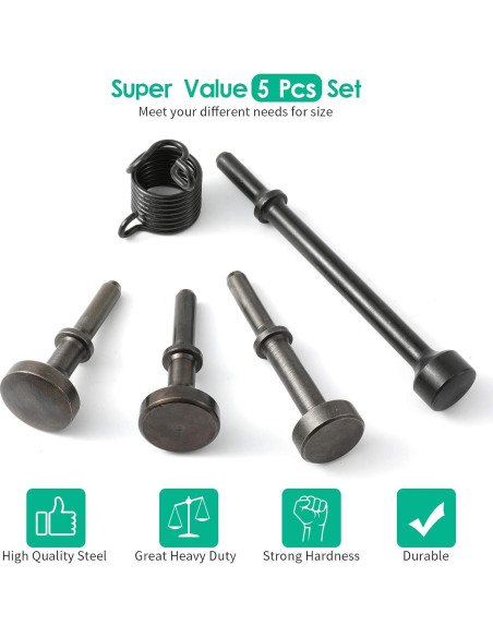 Kit de 5 Puntas de Martillo Neumático Anndason - Acero Aleado
