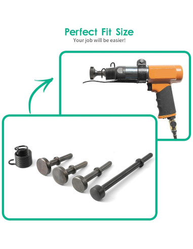 Kit de 5 Puntas de Martillo Neumático Anndason - Acero Aleado