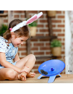 Plato Giratorio Silencioso para Hámster Nanaborn 18x18 cm Azul 2