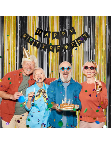 Cortinas de Flecos de Foil Melsan 2 Piezas 0.97x2.44m Negro