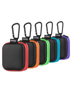 Funda para Auriculares SUNGUY 5-Pack EVA Portátil con Mosquetones