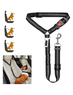 Arnés de Cinturón de Seguridad para Perros Bwogue Azul 1pieza 2