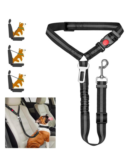 Arnés de Cinturón de Seguridad para Perros Bwogue Azul 1pieza