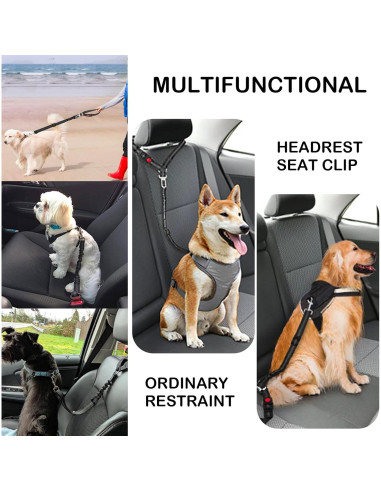 Arnés de Cinturón de Seguridad para Perros Bwogue Azul 1pieza