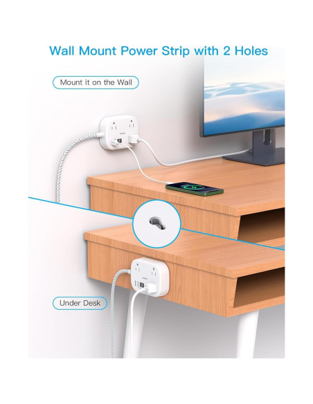 Regleta de Viaje One Beat 1 pie con 4 Puertos USB C y A Regleta de Viaje One Beat 1 pie con 4 Puertos USB C y A