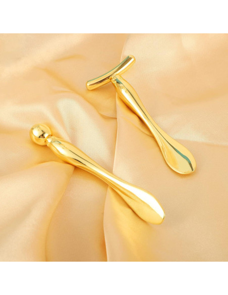 Aplicador de Crema para Ojos Pimoys - Rodillo Facial Oro 9.6 cm