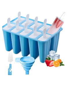 Moldes de Paletas de Silicona BRENSTEN 10 Pcs 88 ml Azul