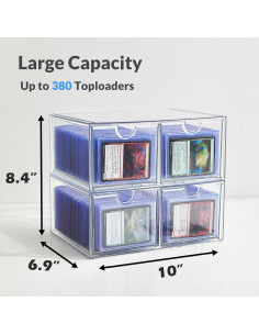 Caja de Almacenamiento DEEIF para Cartas 4 Cajones Toploader 2