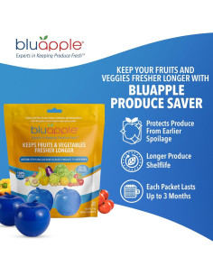 Absorbente de gas etileno Bluapple 2-Pack - Mantiene frutas frescas 2