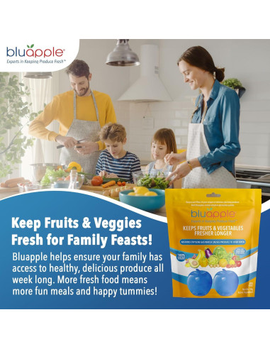 Absorbente de gas etileno Bluapple 2-Pack - Mantiene frutas frescas