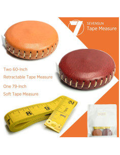 Cinta Métrica de Costura SEVENSUN 3 Paquete 2M y 1.5M Doble Cara 2