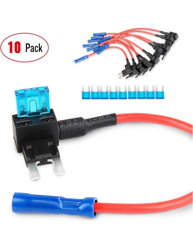 Adaptador de Fusible Tap Nilight 50034R 10PCS + 120 Fusibles Mini