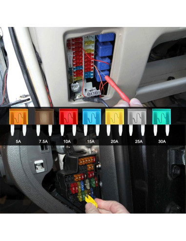 Adaptador de Fusible Tap Nilight 50034R 10PCS + 120 Fusibles Mini