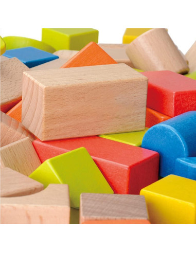 Juego de Bloques de Madera Timfuis - 80 Piezas Educativas