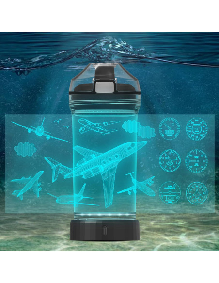Botella de Agua OkiyiD 14 OZ para Niños con Luz LED 3D - Avián