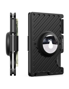 Billetera metálica delgada MIFANYO con soporte para Airtag