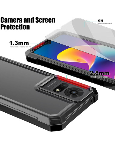 Funda Ailiber Doble Capa para TCL K24 K23 50 LE con Protector