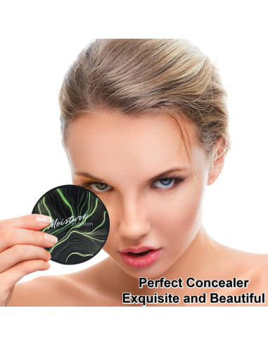 Crema CC Hidratante QIUFSSE 2PCS con Esponja Hongo Natural