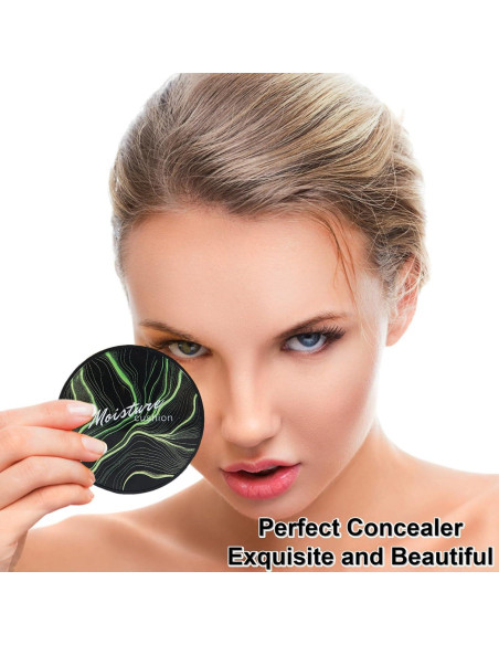 Crema CC Hidratante QIUFSSE 2PCS con Esponja Hongo Natural