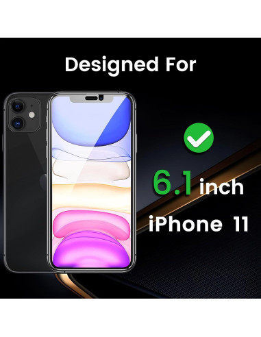 Pack 3 Protectores de Pantalla Privados y Lente iPhone 11