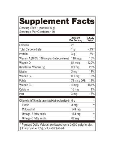 Suplemento de Algas Verdes en Polvo Sun Chlorella 100g