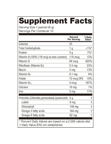 Suplemento de Algas Verdes en Polvo Sun Chlorella 100g