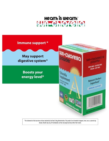 Suplemento de Algas Verdes en Polvo Sun Chlorella 100g