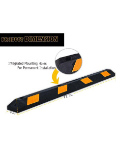 Detenedor de Estacionamiento VaygWay Goma Resistente 72" - Paquete de 10 2