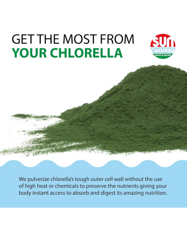 Suplemento de Algas Verdes en Polvo Sun Chlorella 100g