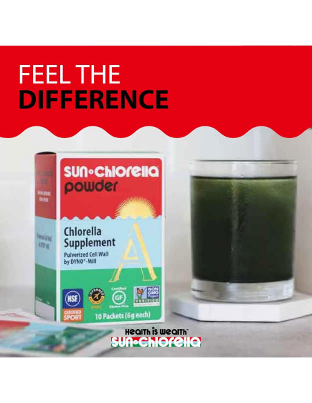 Suplemento de Algas Verdes en Polvo Sun Chlorella 100g
