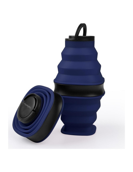 Botella de Agua Plegable Popdigito 600ml Silicona a Prueba de Fugas