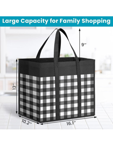 Bolsas de Compras Reutilizables WOWBOX 4 Piezas 35L Impermeables