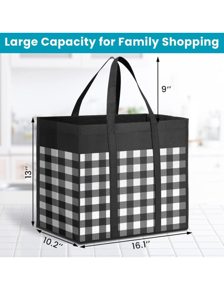 Bolsas de Compras Reutilizables WOWBOX 4 Piezas 35L Impermeables Bolsas de Compras Reutilizables WOWBOX 4 Piezas 35L Impermeables