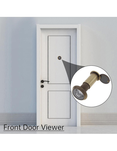 Mirador de Puerta de Latón HOJLKLD 200 Grados con Broca 16 mm