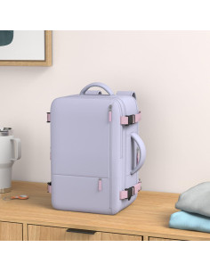 Mochila de viaje Rinlist para laptop 15.6" morado 2