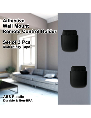 Soporte de Control Remoto Autoadhesivo Kulusion - 3 Piezas