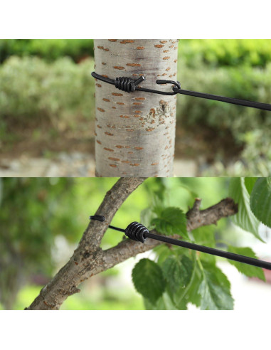 Cuerda de Ropa Portátil AIKESIWAY 1.8m Ajustable con 12 Clips