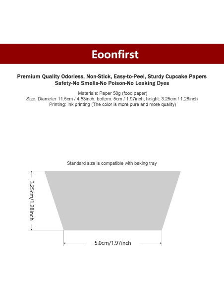 Moldes para Hornear Eoonfirst 200 Pcs Estándar Negros
