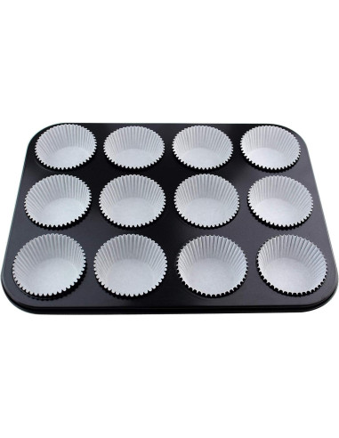 Moldes para Hornear Eoonfirst 200 Pcs Estándar Negros
