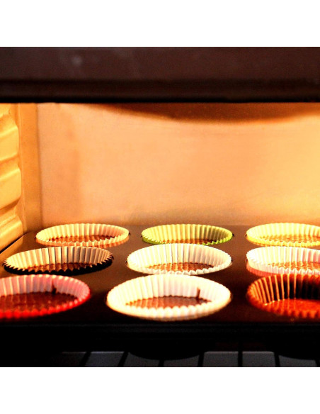 Moldes para Hornear Eoonfirst 200 Pcs Estándar Negros