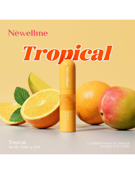 Bastón Nasal Aromaterapia NEWELLME - 3 Aromas Refrescantes