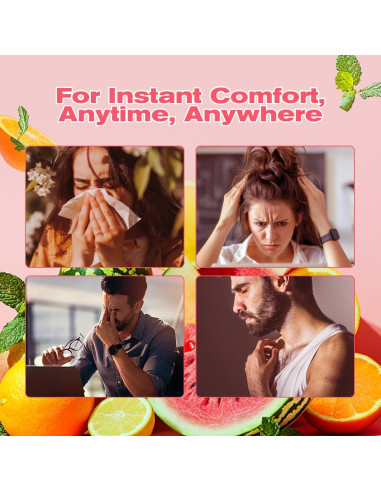 Bastón Nasal Aromaterapia NEWELLME - 3 Aromas Refrescantes