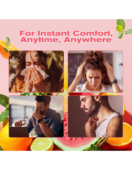 Bastón Nasal Aromaterapia NEWELLME - 3 Aromas Refrescantes