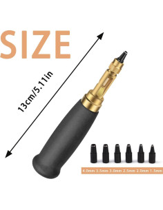 Perforadora de Agujeros Ajustable TLKKUE con 6 Puntas 1.5-4mm 2