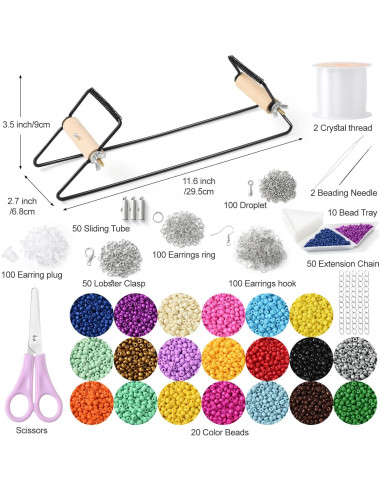 Kit de telar de cuentas MULTIONS 10566 PCS para joyería