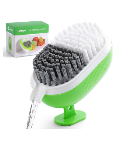 Cepillo de Verduras Lumkew Verde con Cerdas Duras y Suaves